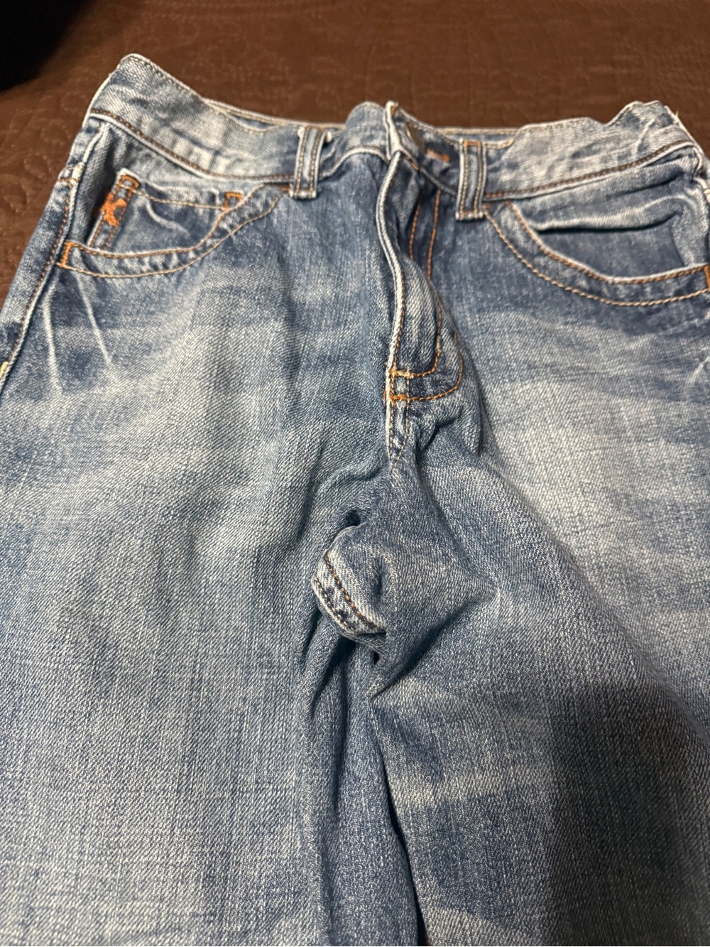 Wrangler Kids Blue Denim Jeans with Contrast Stitching